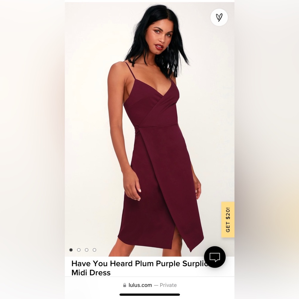 Have You Heard Plum Purple Surplice
Midi Dress